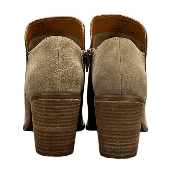 Lucky Brand Tan Suede Western Block Heel Point Toe Ankle Bootie Women 8M - Picture 7 of 10